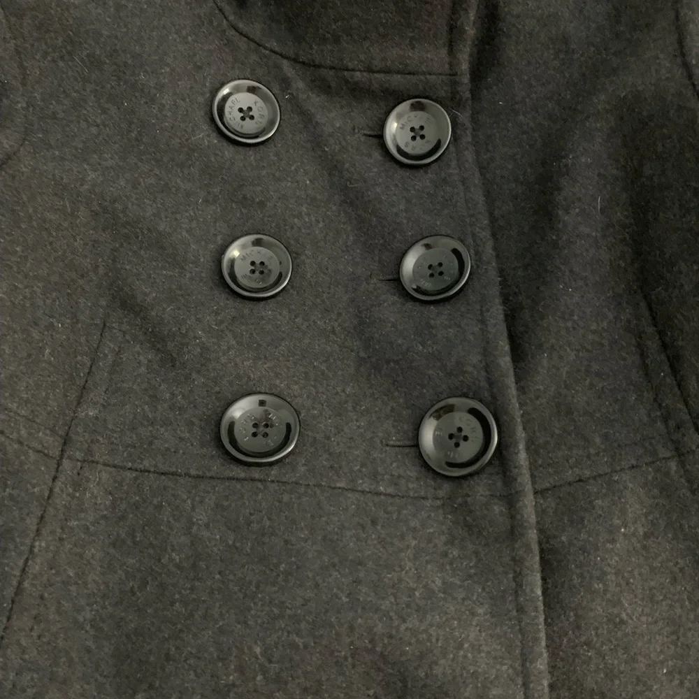 Michael Michael Kors Wool Blend Grey Button Pea Coat Size M - Picture 6 of 6